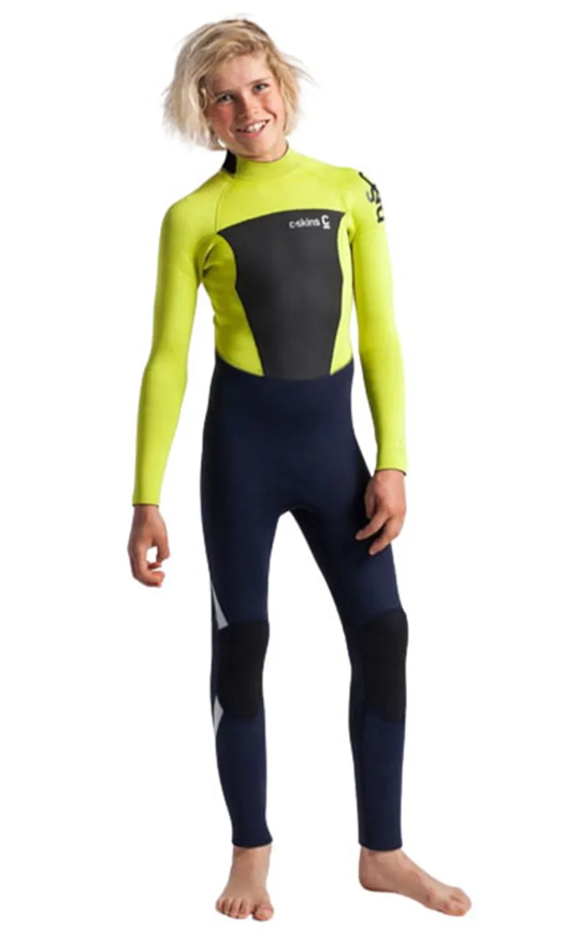 C-Skins Legend 5:4:3 Junior Back Zip Steamer Slate/Green